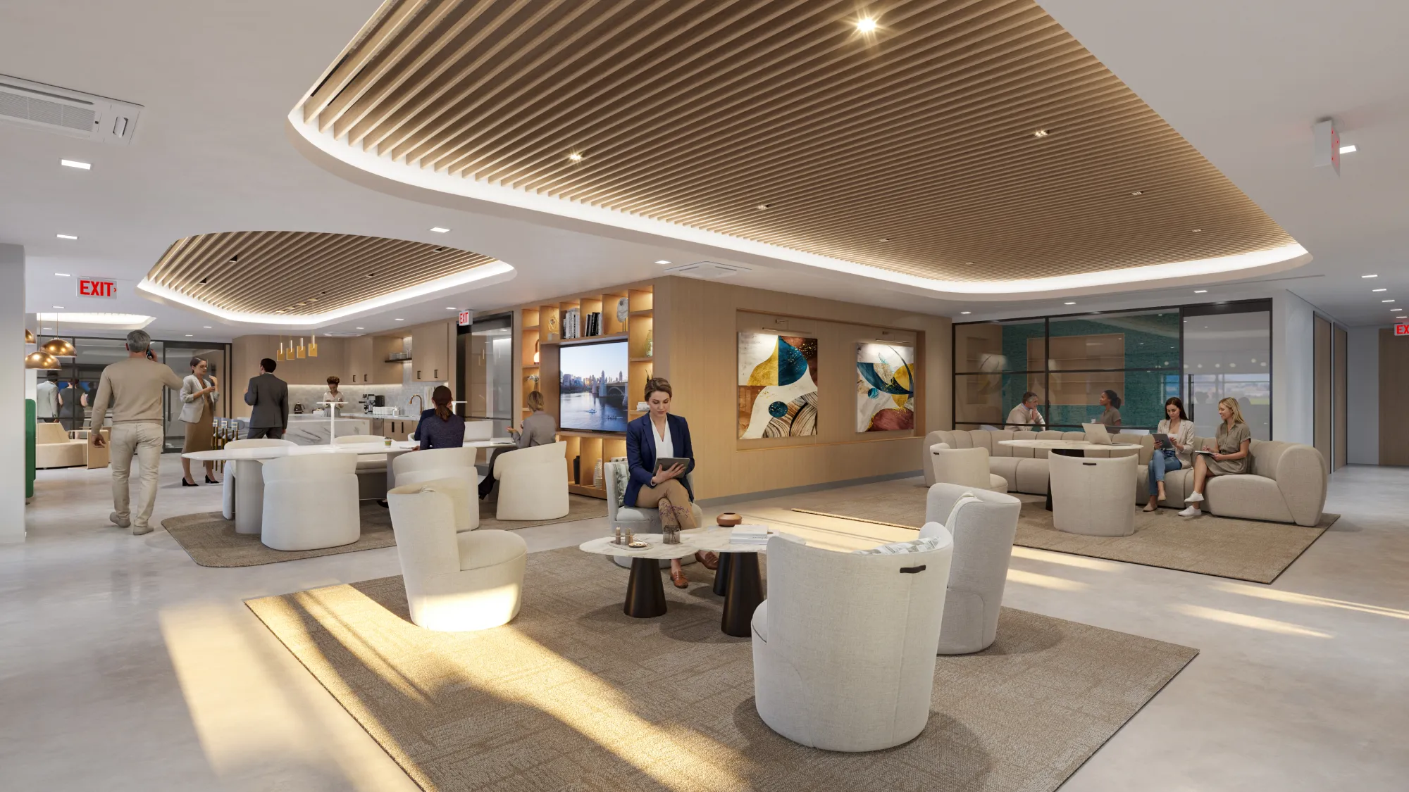 Collaboration suite at Riverfront office park