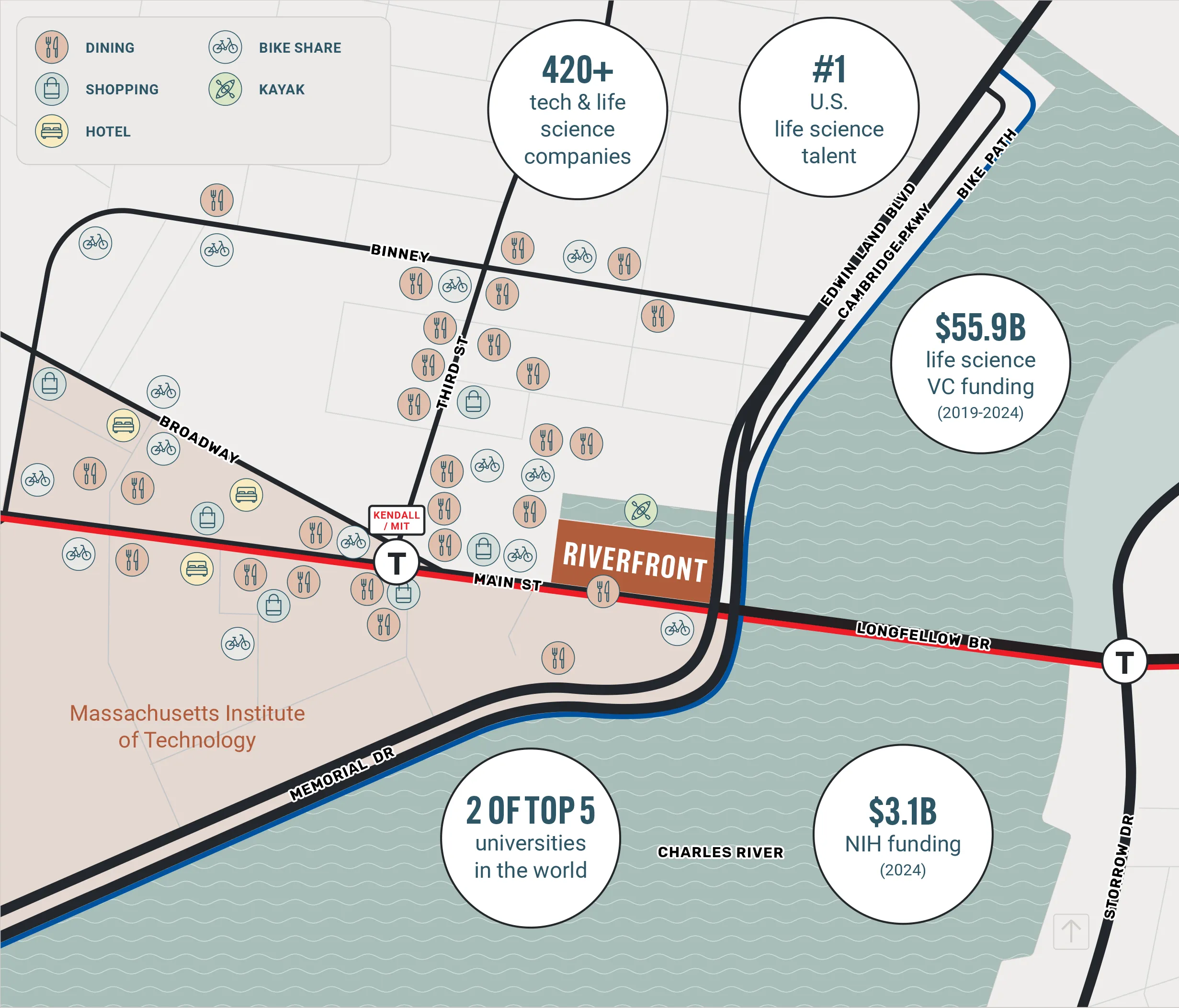 Location map for Riverfront office park