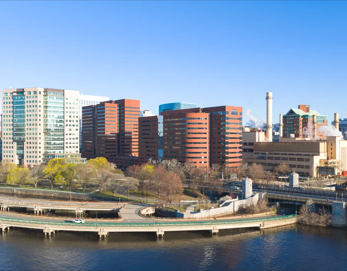 Kendall Square view from Riverfront office park