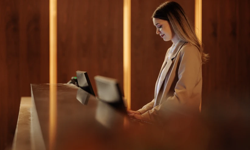 Receptionist at Riverfront office park